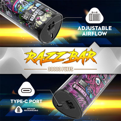 RAZZ BAR 30000 Puffs Disposable Electronic e Cigarette Wholesale I Vape 30K Puff Vaper 650mAh 30ml