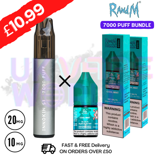 COOL MINT - RandM Tornado 7000 Puff (Refil Bundle) Kit