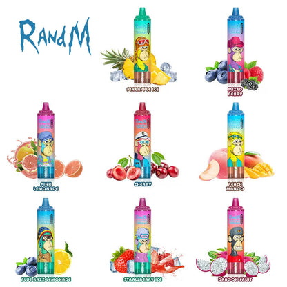 RandM Tornado 15000 puff Disposable Vape 850mAh 25ML 45 Flavors.