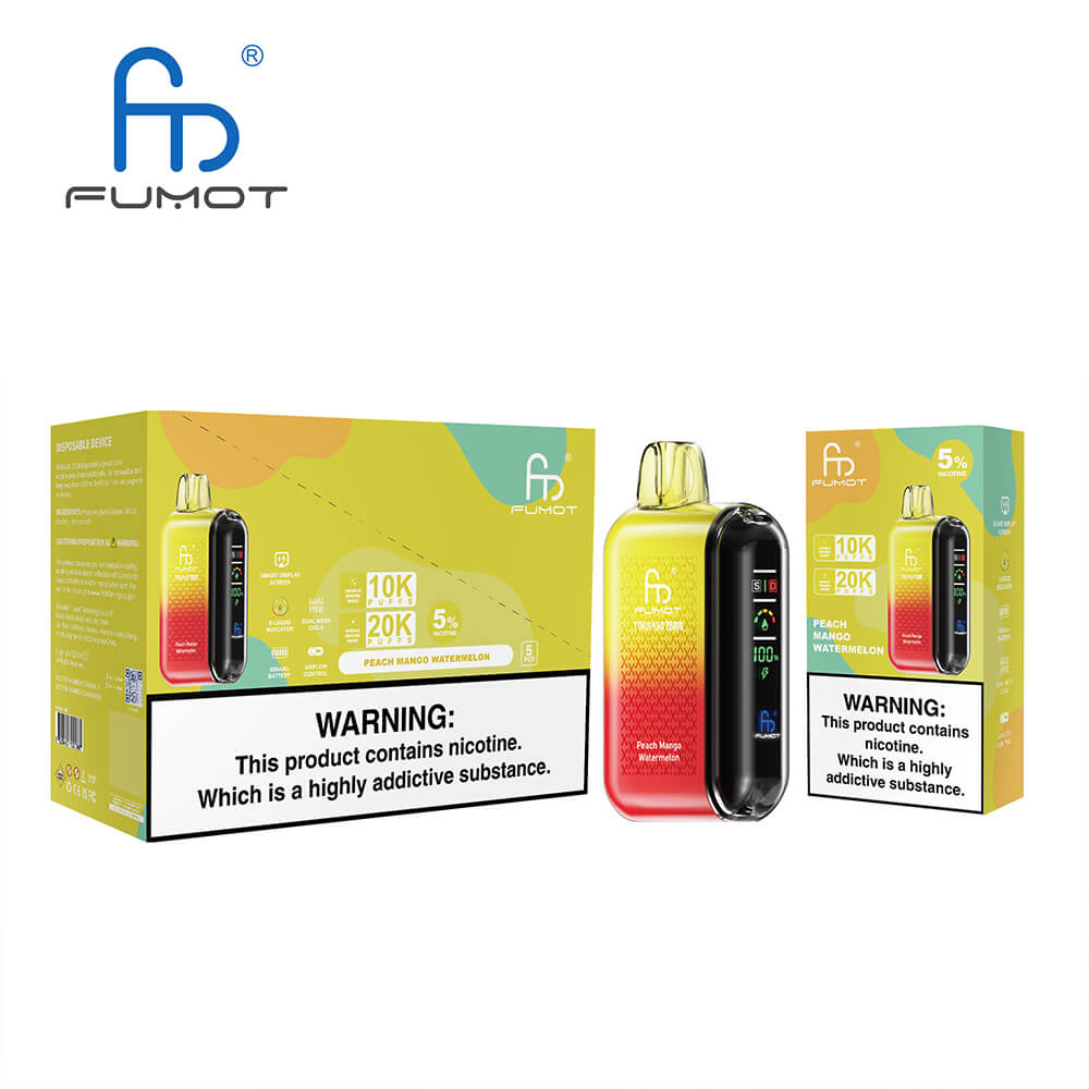 FUMOT Tornado 20000 puff Disposable Vape 900mAh 29 Flavors In Sales