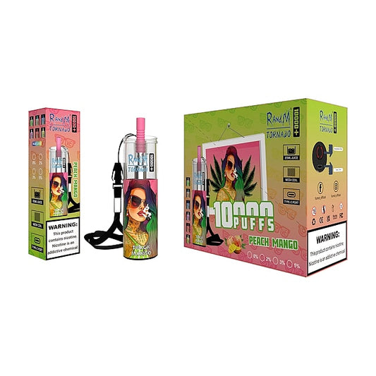 RandM Tornado 10000 Plus Puffs 2% 5% Nicotine Rechargeable Disposable vape