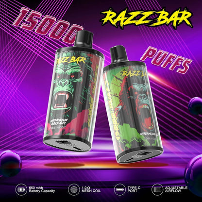Best Selling Razz Bar 15000 Puff 15k Refillable Disposable Vape -Razz Bar Eu Warehouse