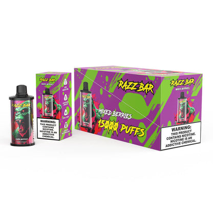 Razz Bar 15000 Puffs Disposable Vape In Sales 650mAh 12 Flavors