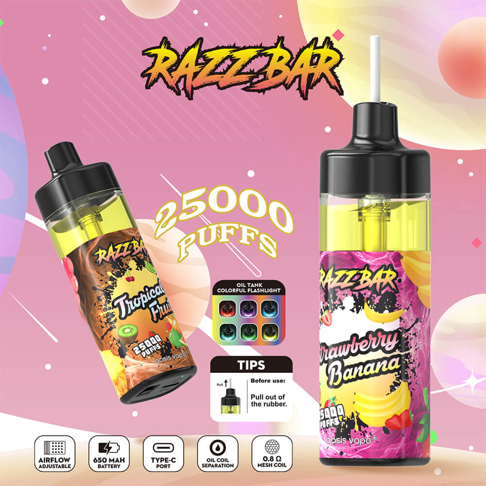 Razz Bar 25000 Puffs Disposable Vape In Sales