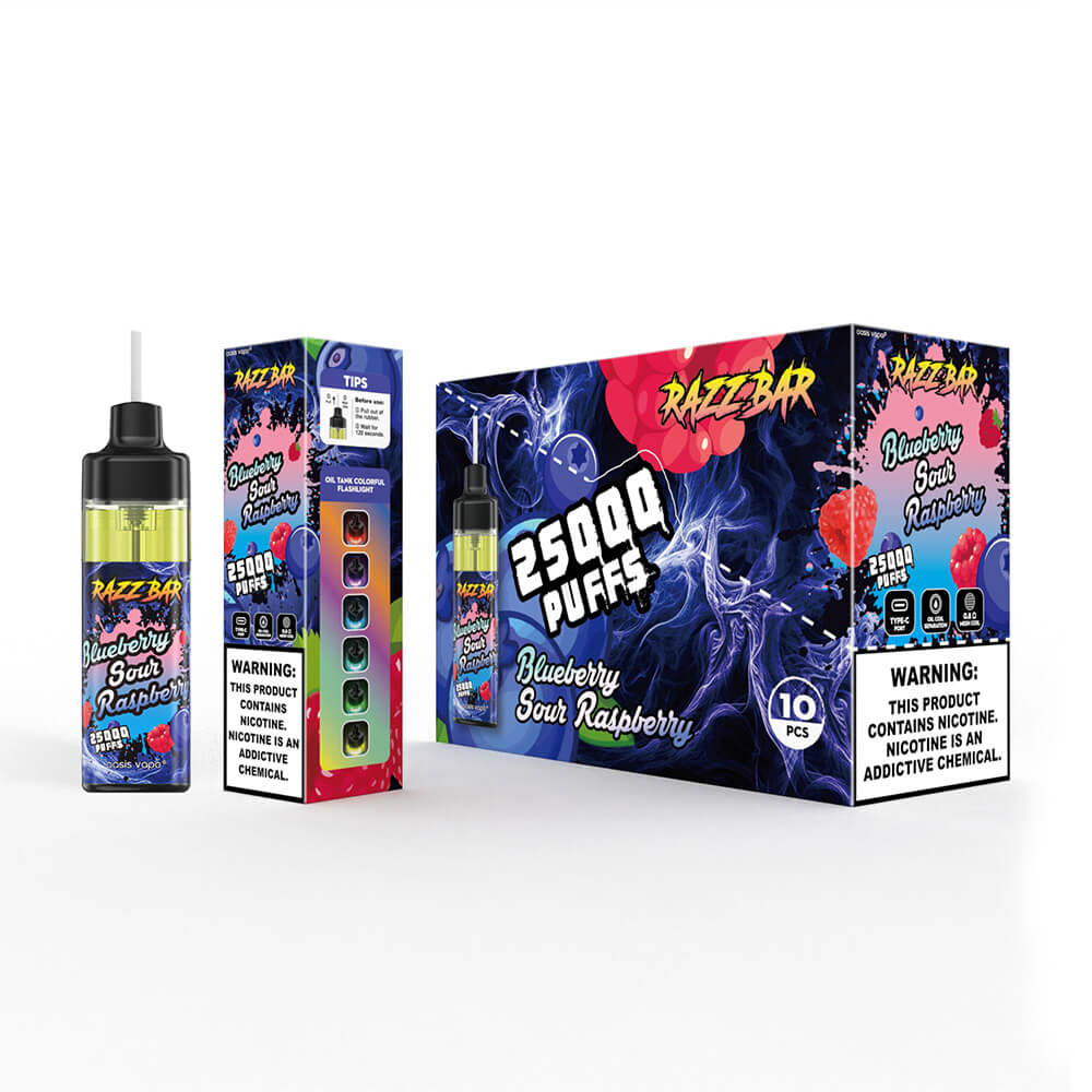 Razz Bar 25000 Puffs Disposable Vape In Sales