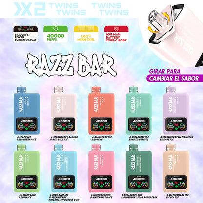 Razz Bar Dual flavors 40000 Puffs Disposable Vape In Sales