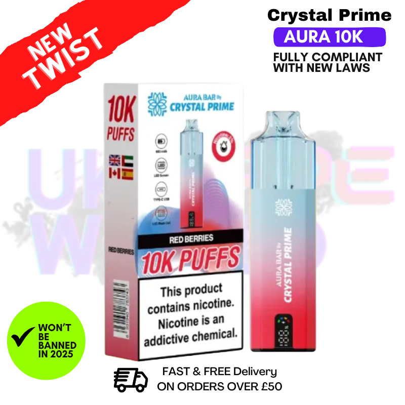 Red Berries Crystal Prime 10K Puff Pod Kit