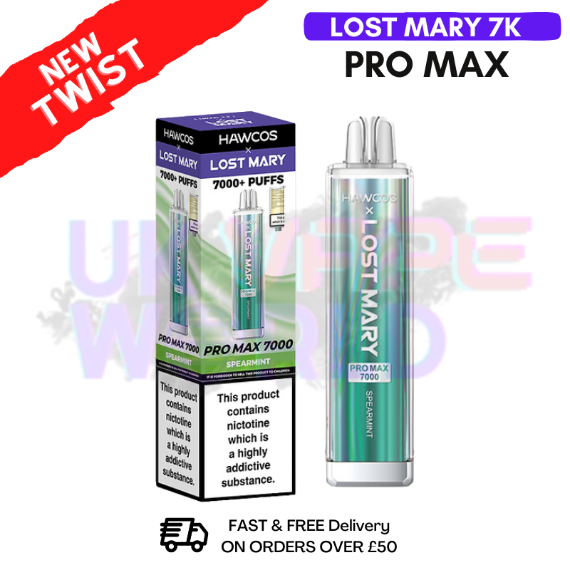 SpearMint Lost Mary 7K 7000 Puff Pro Max Bar