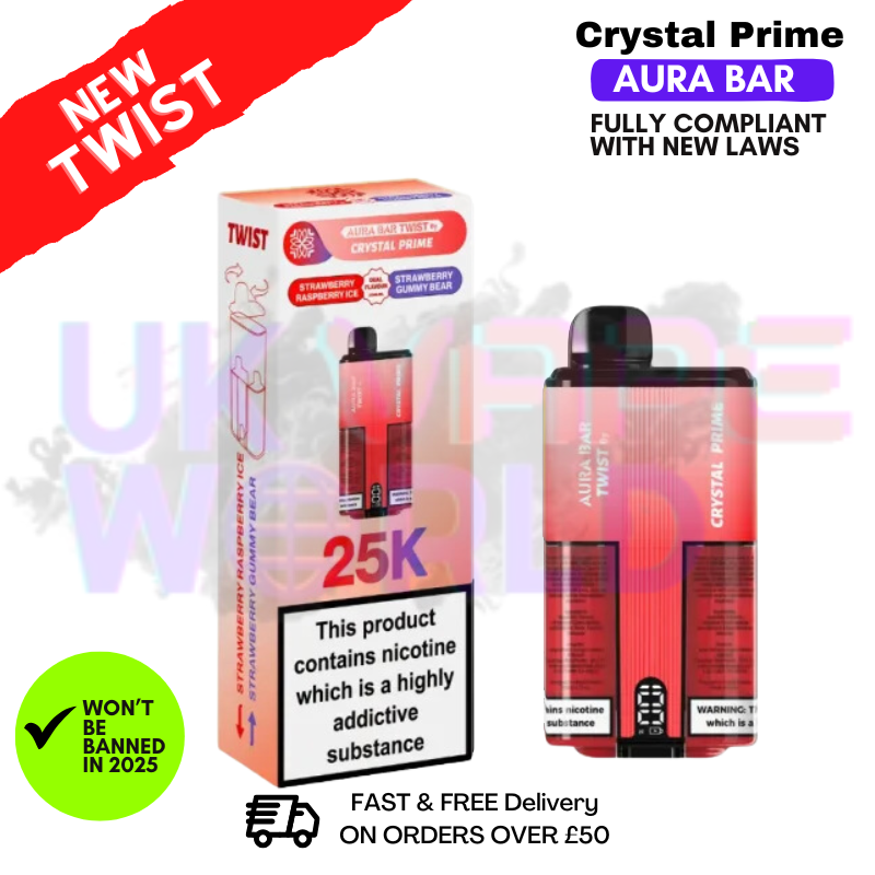 Strawberry Raspberry ICE Crystal Prime 25K Puff Kit