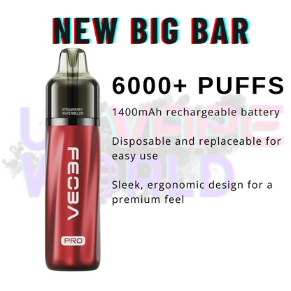 Strawberry Watermelon Feoba Pro 6000 6K Puff Pod Kit