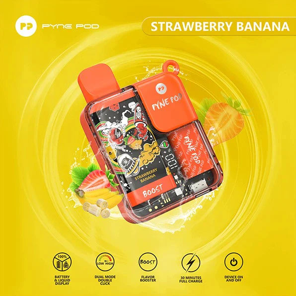 PACK OF 5 PC OFFER - Pynepod 8500 Puffs Disposable Vape 16 Flavors 20mg Nico 2ML Battery Display 550mAh battery