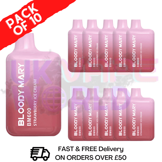 Strawberry ICE Cream - Bloody Mary 600Puff Box of 10