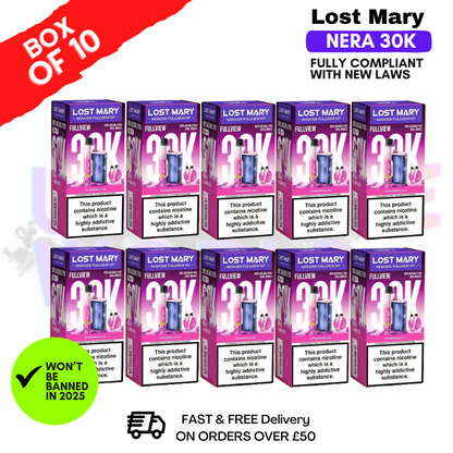 Strawberry ICE Lost Mary NERA 30K Puff Box Of 10