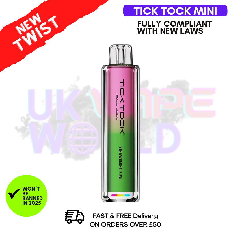 Strawberry Kiwi  Tick Tock Mini 2000 Puff Kit