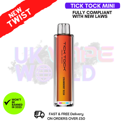 Strawberry Rush  Tick Tock Mini 2000 Puff Kit