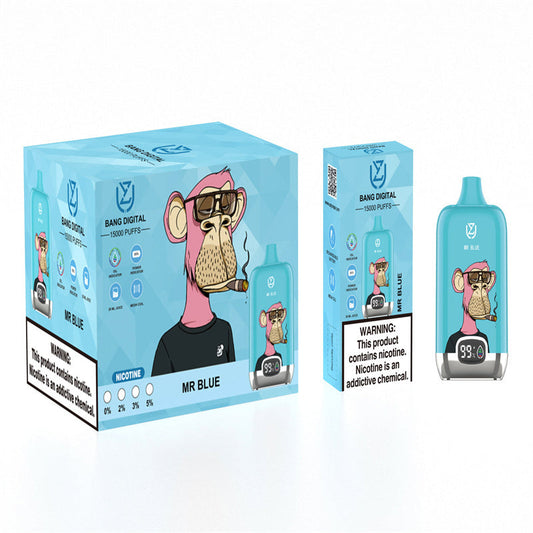 EU Warehouse Original Uzy Bang Digital 15000 Puffs Factory Wholesale Price Disposable Vaporizer Vape Pen Kit