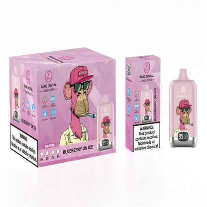 UZY Bang Digital 15000 Puffs Vape 15K Disposable Vape Pen E Cigarette Prefilled 20ml 850mAhDisposable Vape 12 Flavors