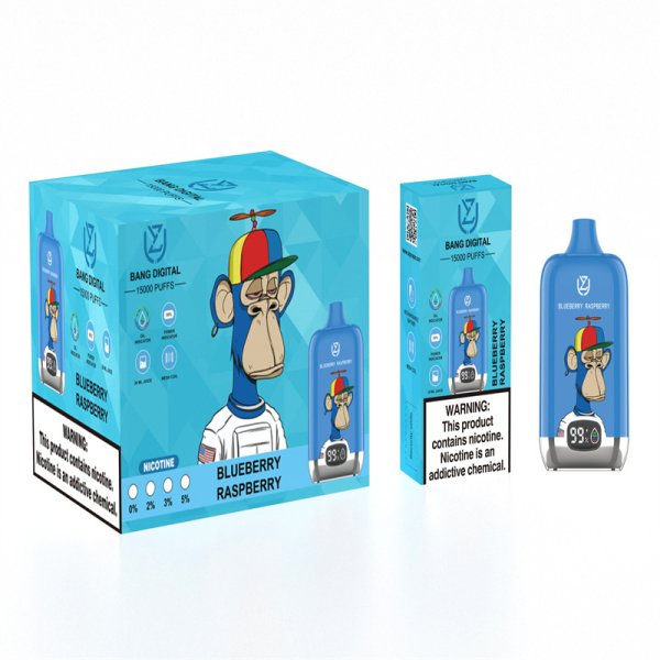 Original Uzy Bang Digital 15000 Puff 15k Disposable E-Cigarette 12 Flavours Recharge 20ml Puff 15000