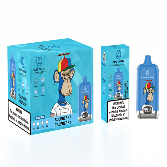 Original Uzy Bang Digital 15000 Puff 15k Disposable E-Cigarette 12 Flavours Recharge 20ml Puff 15000