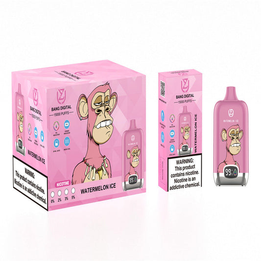 EU Warehouse Original Uzy Bang Digital 15000 Puffs Factory Wholesale Price Disposable Vaporizer Vape Pen Kit