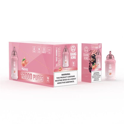 2024 NEW UZY Bang King 12000 Puffs 0% 2% 3% 5% Nicotine Rechargeable Disposable Pod 23ml Pre-filled E-juice