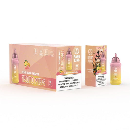 Uzy Bang King 12000 Puffs Disposable Vape E Cigarette 10 Flavors 0% 2% 3% 5%