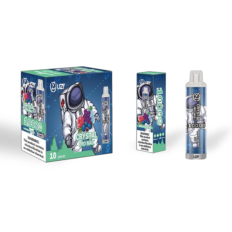 UZY Crystal Pro Max 10k Puffs 0% 2% 3% 5% Nicotine Rechargeable Disposable Pod