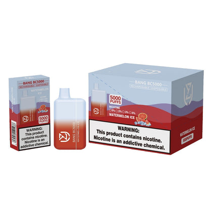 UZY BANG BC5000 0% 2% 3% 5% nicotine 5000puffs disposable electronic cigarettes-650mAh Battery, 13ml E-liquid, Multiple Nicotine 12 Flavors