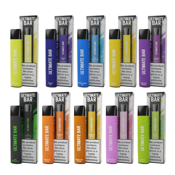 Ultimate Bar 600 Puffs Disposable Vape Kit 550mAh battery