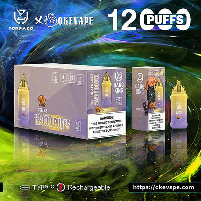 UZY Bang King 12000 Puffs 0% 2% 3% 5% Nicotine  Disposable Pod 14 Flavors