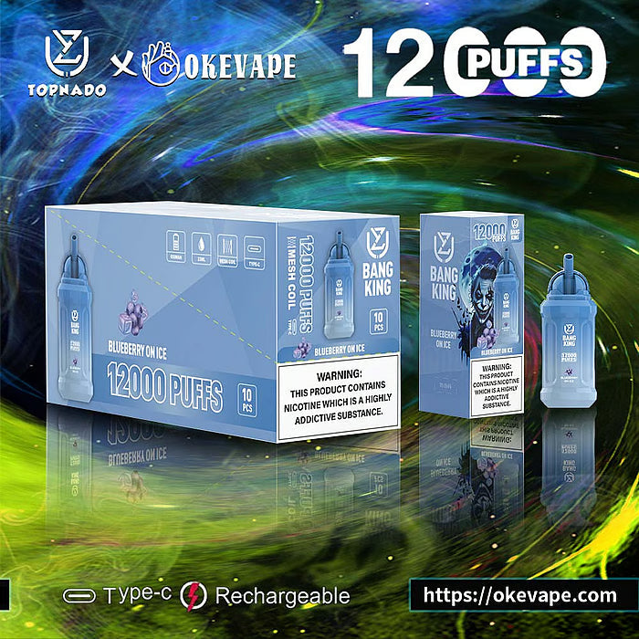 UZY Bang King 12000 Puffs 0% 2% 3% 5% Nicotine  Disposable Pod 14 Flavors