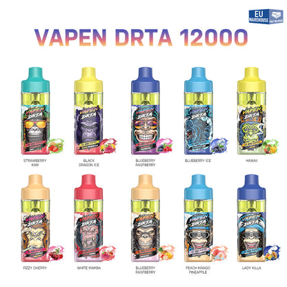 VAPEN DRTA 12000 Puff OCS Refillable NO Leaking RGB Light Open System Vape Germany Wholesale Disposable 12k Tornado