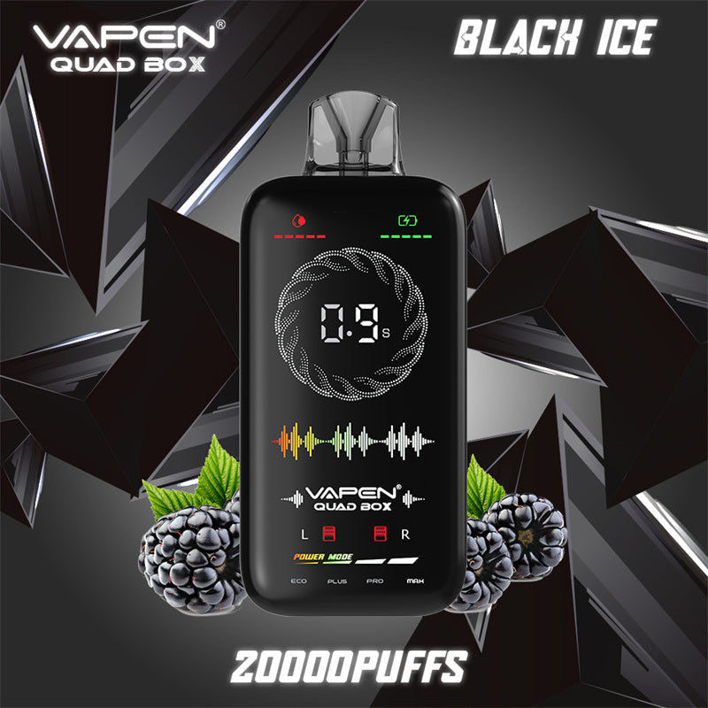 Local Warehouse Free Shipping Vapen Quad Box 20000 Puff Digital Box 20K Display New Style 20000 Puff Vape Vapes Germany