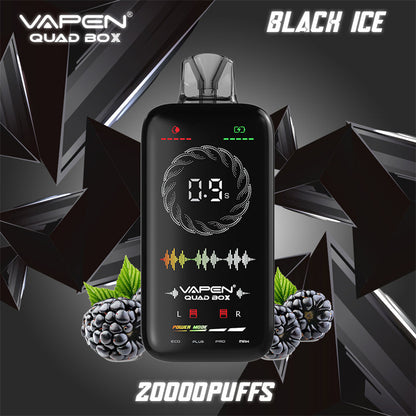 Local Warehouse Free Shipping Vapen Quad Box 20000 Puff Digital Box 20K Display New Style 20000 Puff Vape Vapes Germany