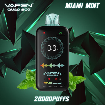 Local Warehouse Free Shipping Vapen Quad Box 20000 Puff Digital Box 20K Display New Style 20000 Puff Vape Vapes Germany