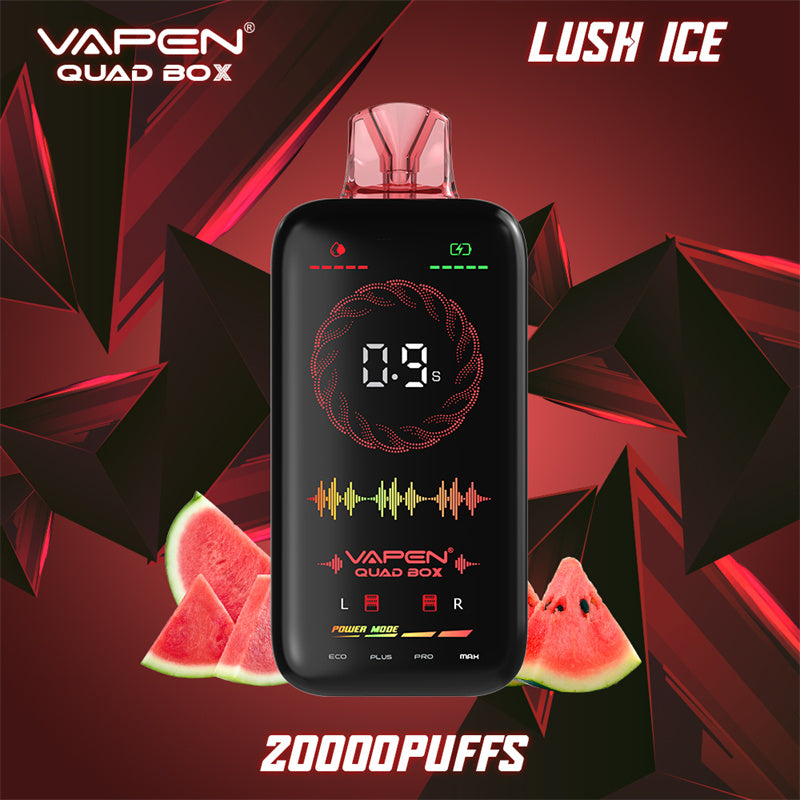 Local Warehouse Free Shipping Vapen Quad Box 20000 Puff Digital Box 20K Display New Style 20000 Puff Vape Vapes Germany