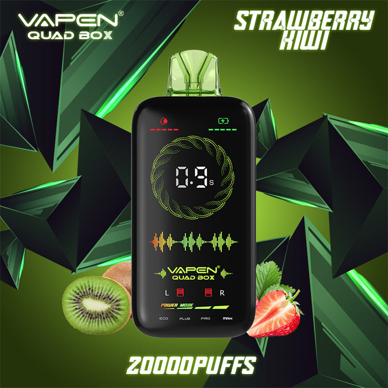 Local Warehouse Free Shipping Vapen Quad Box 20000 Puff Digital Box 20K Display New Style 20000 Puff Vape Vapes Germany