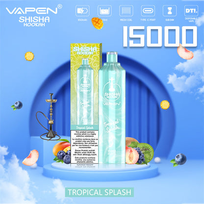 EU Warehouse VAPEN Shisha Hookah DTL 15000Puffs Disposable Vape JNR Flavors 15K Puff Vapes