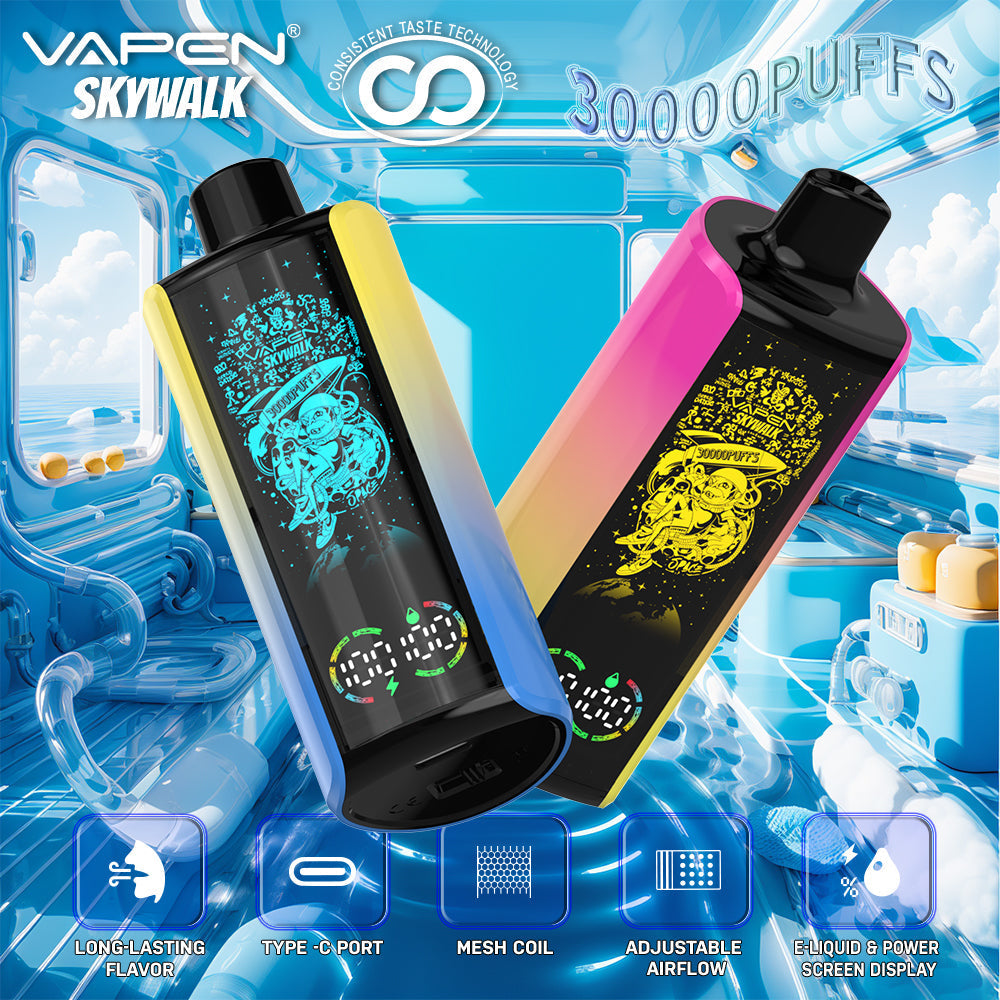 Wholesale Factory VAPEN SKYWALK 30000 Puffs Snowwolf Cheap Disposable E Vaper Pen Kit Pod  Rechargeable Wape Vaping Randm Electronic Empty I Vape Price
