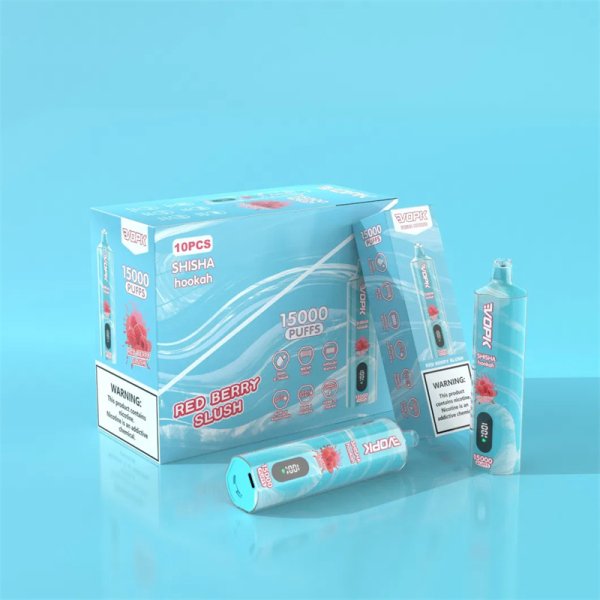 Disposable Vape Pen Vopk Shisha 15000puffs Digital Screen Rechargeable Type-C Preheat 600mAh Battery