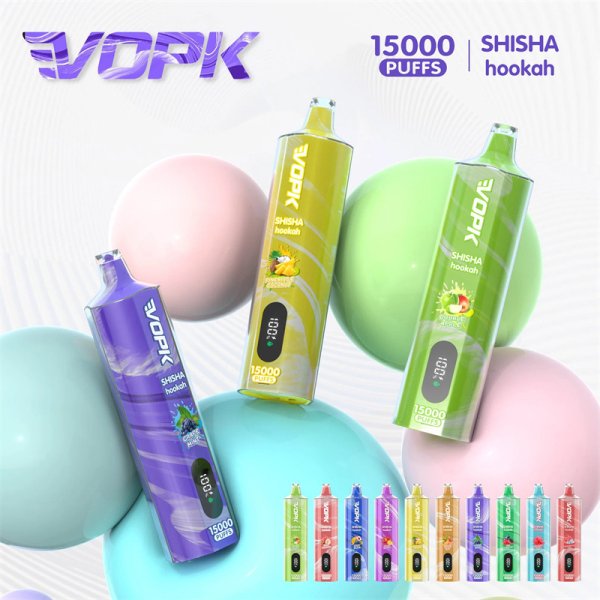 Vopk Shisha Hookah 15000 Puffs Disposable Vape 20ml Capacity 10 Different Flavors Electric Hookah Price