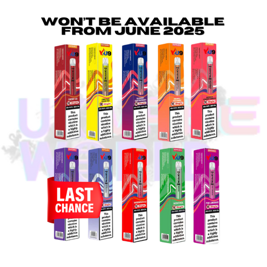 VU9 Crystal 600 Puff - CLEARANCE £1.59 EACH