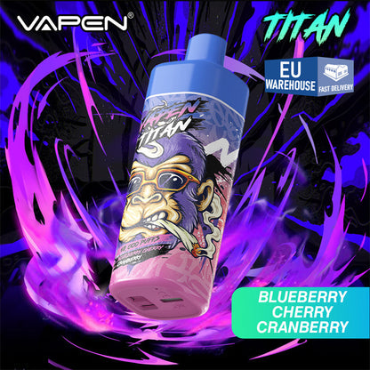 Vapen Titan 10000 Puff 10k Refillable Disposable Electronic Cigarette Vapes Eu Warehouse Vs Razz Bar 12k