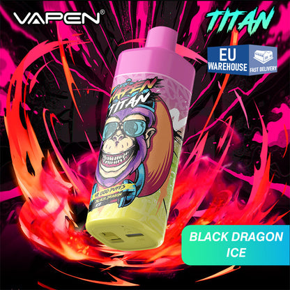 Vapen Titan 10000 Puff 10k Refillable Disposable Electronic Cigarette Vapes Eu Warehouse Vs Razz Bar 12k