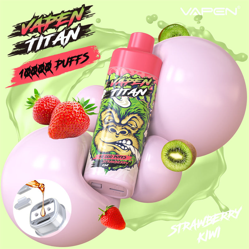 Vapen Titan 10000 Puff 10k Refillable Disposable Electronic Cigarette Vapes Eu Warehouse Vs Razz Bar 12k