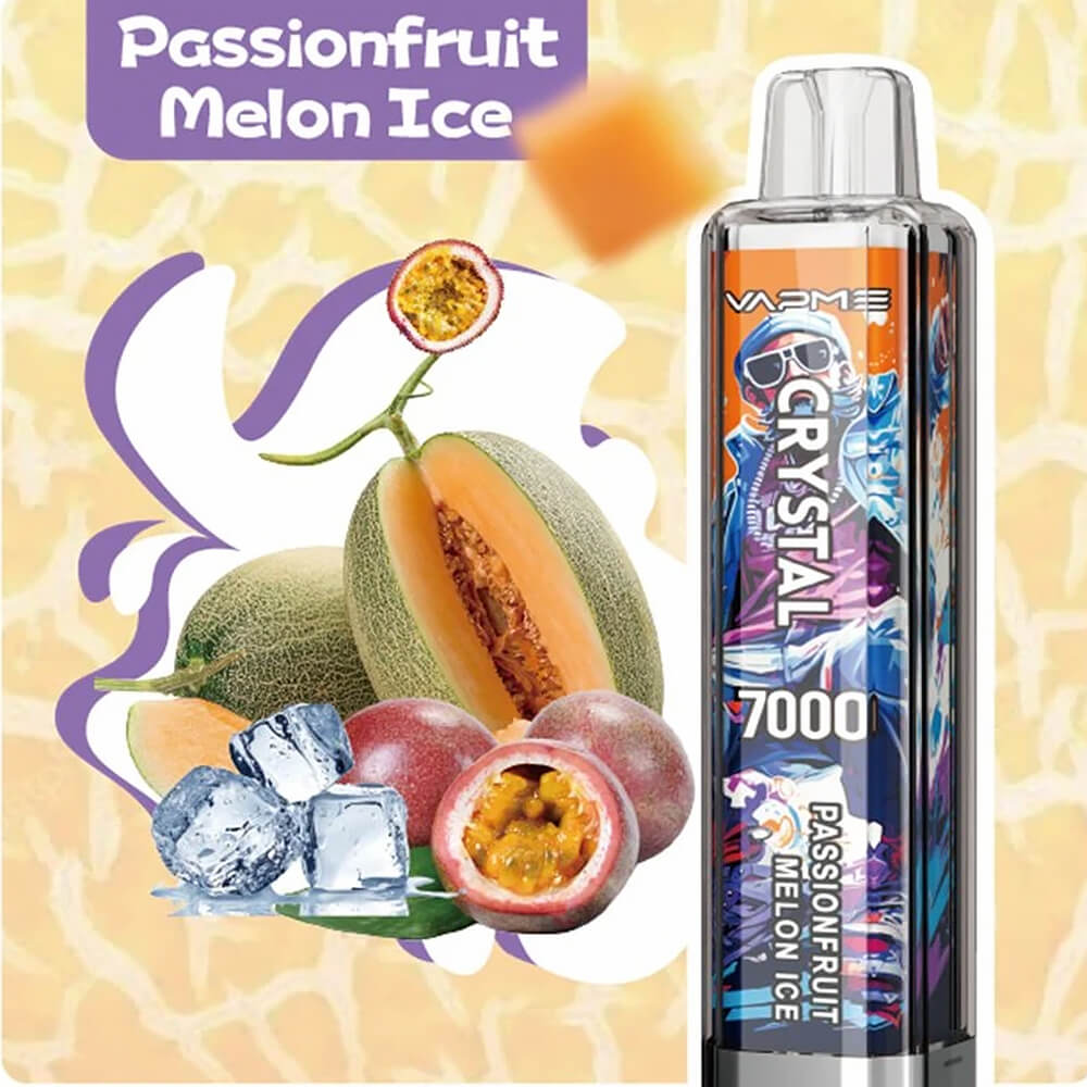 VAPME CRYSTAL 7000 PUFF Disposable Vape 14ML  650mAh 30 Flavors In Sales.