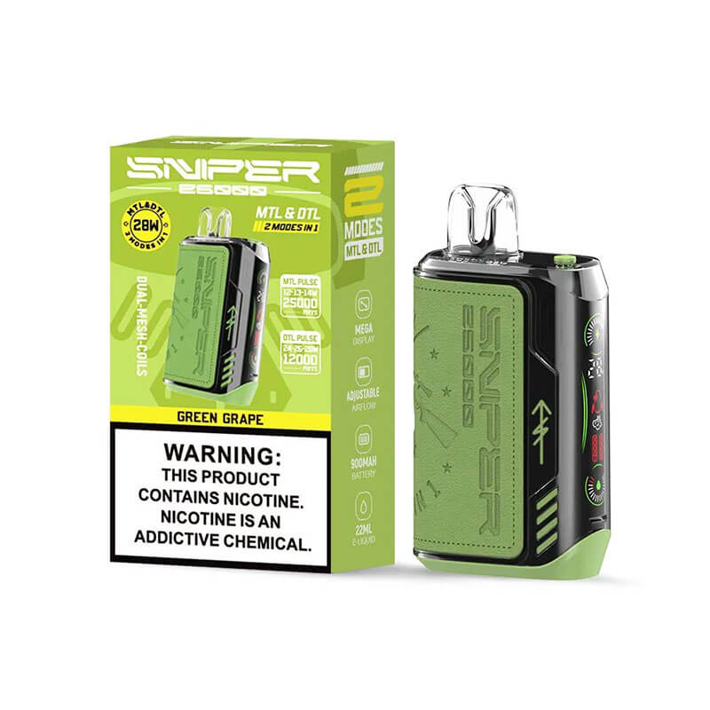 Vapmod Sniper 25000 Puffs Vape - 20ml E-liquid, 5% Nicotine, 12 Flavors