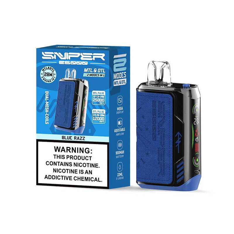 Vapmod Sniper 25000 Puffs Vape - 20ml E-liquid, 5% Nicotine, 12 Flavors