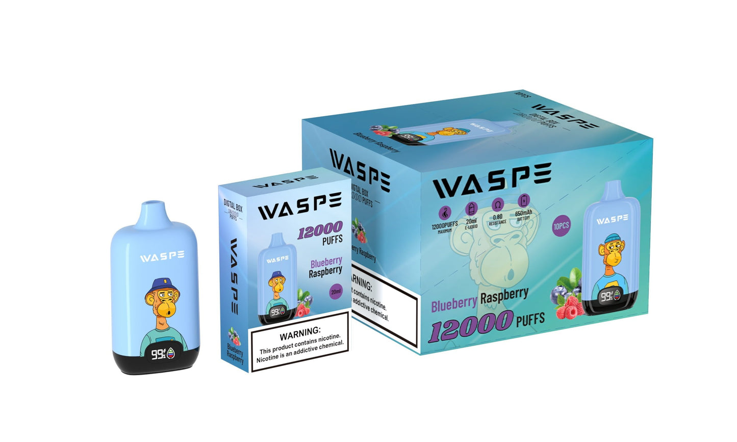 WASPE 12000 Puffs Digital Box Disposable Vape Popularity Cigarette Pod