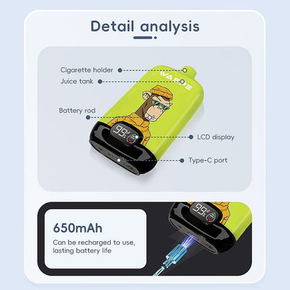 WASPE 12000 Puffs Digital Box Disposable Vape Popularity Cigarette Pod